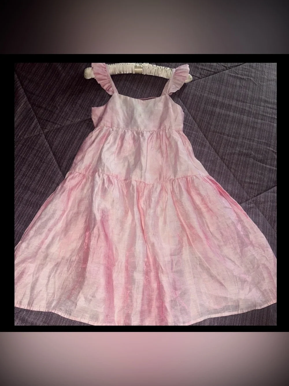 Zara Pink Ruffled Backless Sundress